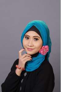 Pashmina Glitter Gold Cyan
